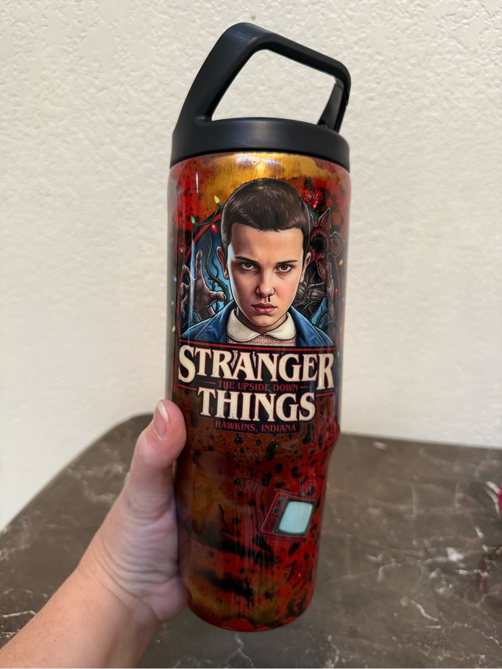 Stranger Things Tumbler Cup 30 oz Clip Mate Flip Top Hydro Bottle